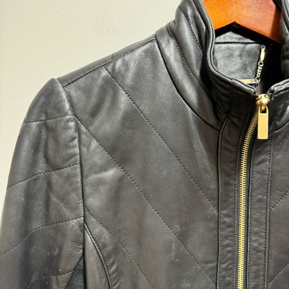 Badgley Mischka Eloise Leather Jacket Size Small Classic - Picture 7 of 16